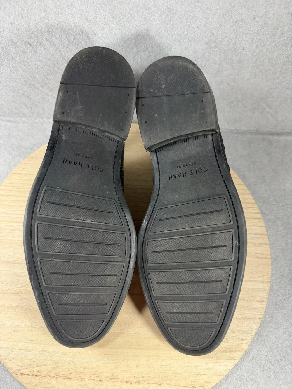 Cole Haan Men’s 10 M Black Leather Wingtip Derby Oxford Dress Shoes Brogue